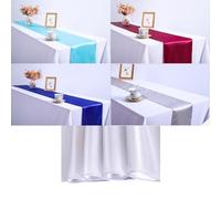 HJIAMA 4 Pièces Nappe Anniversaire, avec Fonction Étanche, 275 x 30 cm Nappe de Table, Style Simple, Artisanat de Surjet Exquis, Nappe Mariage, Parfait pour Familles, Dîners, Banquets