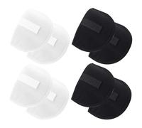 HJIAMA 8 Pièces Épaulettes, Épaulettes Adhésives, jeu de Couleurs Noir et Blanc, Éponge Épaulettes Amovibles, Bonne Élasticité, Convient aux Chemises, Costumes, Vestes