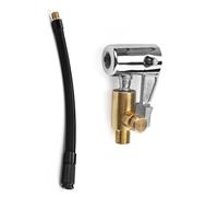 HJIAMA 8mm Jeu de Embout Pompe Velo, Embout de Gonflage, avec Tuyau D'extension Amovible de 17 cm, Équipé d'un Bouton de Décompression, Adapté aux Motos et Vélos