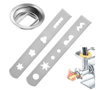 HJIAMA Accessoires à Pâtisserie pour Hachoir à Viande - 3 Pièces, 8 Formes Différentes, Acier Inoxydable, Accessoire à Biscuits Pratique pour Pâtisserie