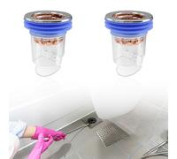HJIAMA Anti Odeur Douche 2 Pièces, Bonde de Lavabo en Plastique, Drainage Magnétique, avec Filtre de Galvanoplastie ABS, Drain de Sol Douche, Convient pour Cuisine, Salle de Bain, L'évier
