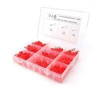 HJIAMA Bouchon de Graisseur 300 Pièces, Grease Dust Caps, Rouge, 3 Spécifications, Matériau Polyéthylène, Bouchon de Graisseur, avec Boîte de Rangement, Convient aux Voitures, Motos
