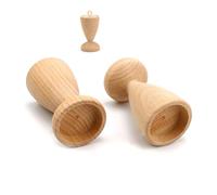 HJIAMA Bougeoir en Bois 2 Pièces, Rustique Chic Chandelier, Photophore Bougie, Pilier Coniques Bougeoir Réversible, Bougeoir pour Noël, Mariage, Fête, Décoration Maison