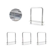 HJIAMA Boulon en U M8 4 Pièces, 70 x 110 mm Boulons en U Acier Inoxydable, Filetage M8 Boulon Carré en U, avec Écrou Bouchon, pour Fixer Tuyaux, Solaires, Vélos