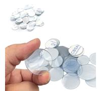 HJIAMA Butées de Protection 100 Pièces Rondes Butee de Porte Adhesive PVC Pieds Adhésifs avec Support Adhésif, pour Tables, Armoires, Panneaux de Verre