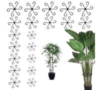 HJIAMA Clips de Support pour Plantes, 20 Pièces Clips en Plastique Forme de Fleur, 4 Tailles (58mm, 77mm, 117mm, 135mm), Attaches pour Plantes Grimpantes et Tomates, Noir