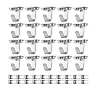 HJIAMA Crochet Bache 20 Pièces, Crochet Filet Remorque avec Capuchons et Vis Décoratifs, Multifonction Crochet a Visser, Crochets de Fixation pour Filet Remorque, Bâche Salle Bain, Chambre, Placard