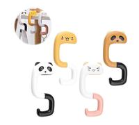 HJIAMA Crochet de sac 4 Pièces, Crochet Pliant, Conception Antidérapante, Peut Être Tourné, Forme de Dessin Animé, Porte sac à Main, Convient aux Familles, Voyages, Scolaires