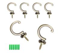 HJIAMA Crochet Rideau, 6 Pièces Métal Accroche Rideau, Élégant Embrasse pour Rideaux Vintage, Crochets Fixes pour Rideaux Sol, Rideaux Perles, Rideaux Lit