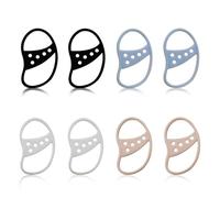 HJIAMA Enfant Crochets d'oreille Anti Perte Silicone, 8 Pièces Crochets d'oreille, 4 Couleurs Boucles d'oreilles, 48 × 27 mm Silicone Anti Perte, Support Casque Bluetooth