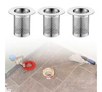 HJIAMA Filtre Lavabo 3 Pièces, Filtre de Vidange en Acier Inoxydable, Forme Cylindrique 3D, Antirouille, Bonde Evier, Convient pour Cuisine, Salle de Bain, Évier (Diamètre Intérieur 3,3 cm)