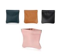HJIAMA Petit Portefeuille Femme 4 Pièces, Bouche Serrée Automatique Portefeuilles et Porte-Cartes Femme, Portefeuille pour Femme, Porte Monnaie Femme pour Stocker Cartes Crédit, Clés, Monnaie