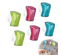 HJIAMA Protege Brosse a Dent, 6 Pièces Cache Brosse a Dent, 3 Couleurs Boite Brosse a Dent, Conception Ventouse, Housse Brosse Dents, pour Rangement Brosse Dents