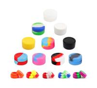 HJIAMA Récipients Ronds Multicolore, Silicone 15 Pièces, 5 ml et 3 ml, Antiadhésif, Boîte Ronde pour Stocker Cire, Huiles Essentielles, Crèmes