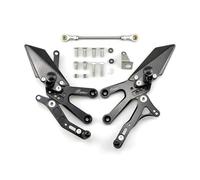 Hjiaodq Sélecteurs De Vitesse pour YZF-R3 2015-2024 Moto Ensembles Arrière Pédales Arrière Repose Pieds Levier De Vitesse Kit De Frein(Black 2)