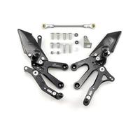 Hjiaodq Sélecteurs De Vitesse pour YZF-R3 2015-2024 Moto Ensembles Arrière Pédales Arrière Repose Pieds Levier De Vitesse Kit De Frein(Black 1)