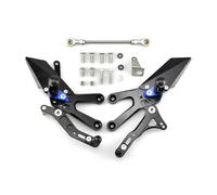 Hjiaodq Sélecteurs De Vitesse pour YZF-R3 2015-2024 Moto Ensembles Arrière Pédales Arrière Repose Pieds Levier De Vitesse Kit De Frein(Blue 4)