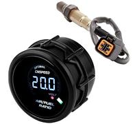 HJJH Jauge d'oxygène Kit, Kit de jauge AFR de Rapport de Carburant air, jauge Boost/Vide Kit, Kit Complet 52MM de jauge avec Wideband sonde O2, Bung et Plug pour Car & Truck