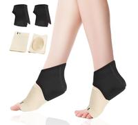 HJJMN 2 Paires Manchon de Soutien de la Voûte Plantaire Élastiques Set, Support Rembourré de Fasciite Plantaire Souples, Protecteur de Talon pour Tendinite d'Achille Hommes Femmes 36-45