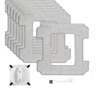 HJJMN 8Pcs Tampon de Nettoyage pour Ecovacs W1 en Microfibre, Lingette de Nettoyage pour Winbot W1 Pro lavables, Tampons de Rechange pour Robot Nettoyeur de Vitres W2 Pro avec Brosse pour Maison