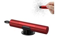 HJJMN Marteau de Sécurité de Voiture Rouge, Marteaux Brise Vitre d'urgence 2 en 1, Tête en Acier Au Tungstène Marteau Sécurité, Portatif Brise Vitre Coupe Ceinture pour Terre et sous-Marine