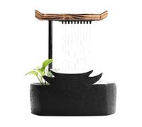 HJJP Fontaine à eau de table d'intérieur - Fontaine d'intérieur en céramique, portable et relaxante - Améliorez votre espace avec sérénité et ambiance paisible