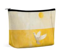 HJKBCV A White Dove Flies By PU Leather Travel Makeup Bag Mini Pocket Cosmetic Bag for Women Portable Fermeture Organizer Makeup Case Toiletry Bag Style, One Size, Style :, Taille unique
