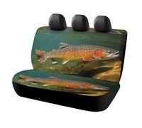HJKBCV Housse de siège arrière de voiture - Motif pêche à la truite de ruisseau - Tapis de protection arrière souple - Ajustement universel - Pour la plupart des voitures