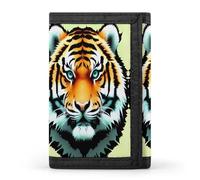 HJKBCV Little Fat Tiger Head Portefeuille à 3 volets pour cartes de crédit et sports de plein air Portefeuille avec fenêtre pour carte d'identité pour homme et femme Taille unique, Style :, Taille