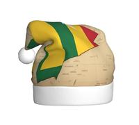 HJKdfv Chapeau de fête de Noël unisexe avec drapeau du Sénégal avec étoiles blanches pour homme et femme