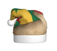 HJKdfv Chapeau de fête de Noël unisexe avec drapeau du Sénégal avec imprimé étoile verte pour homme et femme