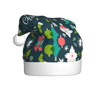 HJKdfv Chapeau de fête de Noël unisexe avec imprimé Merry Christmas - Bonnet de Père Noël pour homme et femme - Chapeau fantaisie en peluche