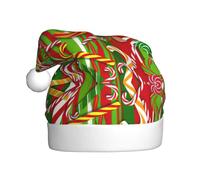 HJKdfv Chapeau de fête de Noël unisexe avec imprimé Merry Christmas - Bonnet de Père Noël pour homme et femme - Chapeau fantaisie en peluche