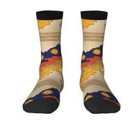 HJKdfv Kingdom Of Bhoutan Flag Map 01 Print Adult Unisex Contrasting Pairs Crew Socks Respirant Outdoor Casual Athletic Everyday Sports Socks For Men and Women, 3 noir, Taille unique