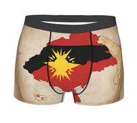 HJKdfv Timor-Leste Flag Map01 Boxer pour homme, respirant, doux, extensible, confortable, classique pour homme à porter toute la journée, Noir , M