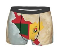 HJKdfv Timor-Leste Flag Map02 Boxer pour homme, respirant, doux, extensible, confortable, classique pour homme à porter toute la journée, Noir , M