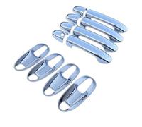 HJKDSZ Autocollant De Poignée Porte Voiture En Fibre Carbone, Accessoire Style Pour Benz Pour Vito W447 Classe V 2014 2015-2020 Couvercle poignée porte extérieure(Silver handle-bowl)