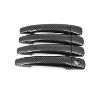 HJKDSZ Autocollant Noir De Couverture Poignée Porte Voiture En Fiber Carbone, Style Pour Citroën C4 Pour Picasso C6 Couvercle poignée porte extérieure(Carbon)