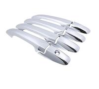 HJKDSZ Chrome Car Door Maniglia Della Copertura Trim In Fibra Di Carbonio Auto-Styling Per Civic 8 2006 2007-2010 Parti Esterne Accessori Couvercle poignée porte extérieure(Argent)