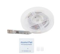 HJLIAN Bande lumineuse LED Bluetooth 5050 de 2 m, controle par application, RVB, commande vocale, synchronisation musicale, USB