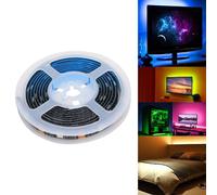 HJLIAN Bande lumineuse LED RGB 5 V 2 m, retroeclairage TV IR, etanche IP65, USB, pour decoration d'armoire