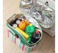 HJLIAN Boite de rangement portable a fermeture eclair pour pique-nique, fourre-tout, bento, sac a dejeuner