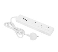 HJLIAN Chargeur USB Power Smart Strip avec 3 prises USB et 3 prises CA, telecommande pour maison au Royaume-Uni