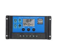 HJLIAN Controleur de charge solaire MOS 10 A 12 V 24 V 2 voies, regulateur de panneau solaire PWM a 3 etages