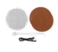 HJLIAN Lampe de croissance LED ronde 50 W a spectre complet pour plantes d'interieur, legumes et fleurs, panneau lumineux 100-240 V, prise EU