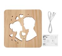 HJLIAN Lampe de table moderne reglable en bois a intensite variable avec capteur tactile et veilleuse
