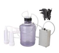 HJLIAN Machine a traire PC 3L, epaisse et silencieuse, transparente, 100-240 V, pour ovins et vaches (prise britannique pour ovins)