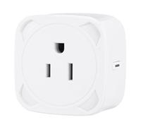 HJLIAN Mini prise intelligente Wi-Fi, interrupteur d'alimentation, telecommande avec application, minuterie, prise americaine 100-240 V