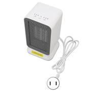 HJLIAN Mini radiateur electrique 3 vitesses, rotation a 35 degres, silencieux, minuterie, pour bureau, prise UE 110 V-220 V