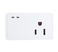 HJLIAN Prise intelligente WiFi a commande vocale, mini prise de courant, telecommande avec application, prise americaine 100-240 V